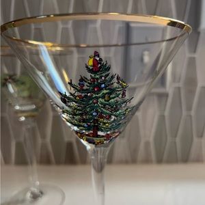 Spode Christmas Martini Glasses - set of 4.